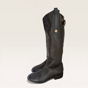 Sam Edelman Black Over-the-Knee Leather Riding Boots